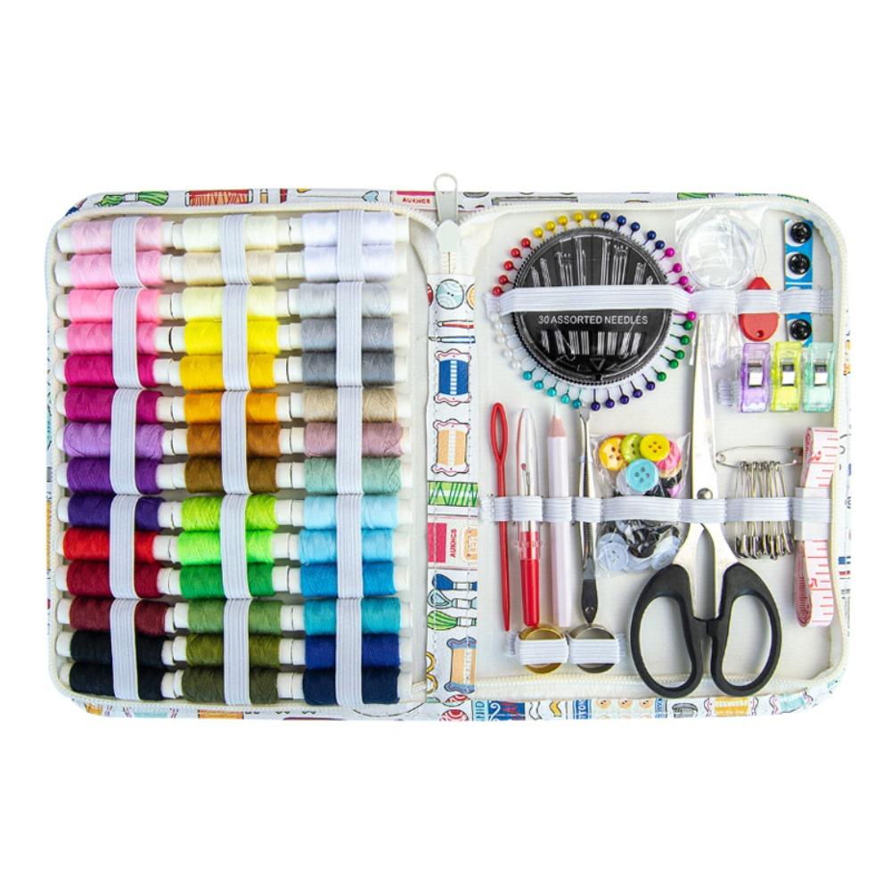 168/170 шт./набор Ножницы Набор для шитья Портативные Иглы Нитки Коробка Вышивка Швейная коробка Набор Бытовой
