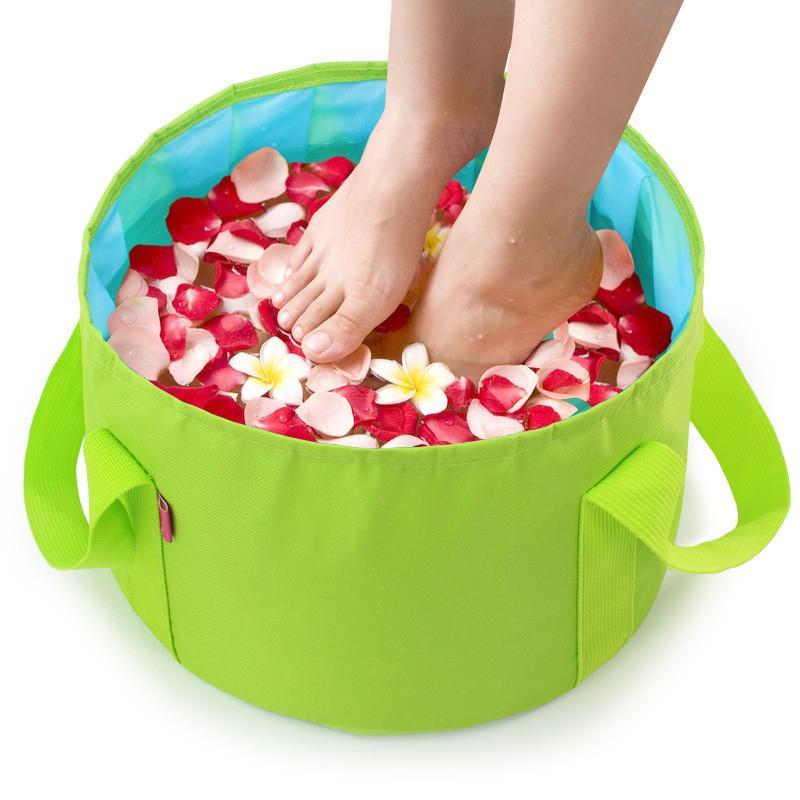 Portable Outdoor Travel Foldable Folding Camping Washbasin Basin Bucket Bowl Sink Washing Bag Water Bucket Massage Foot