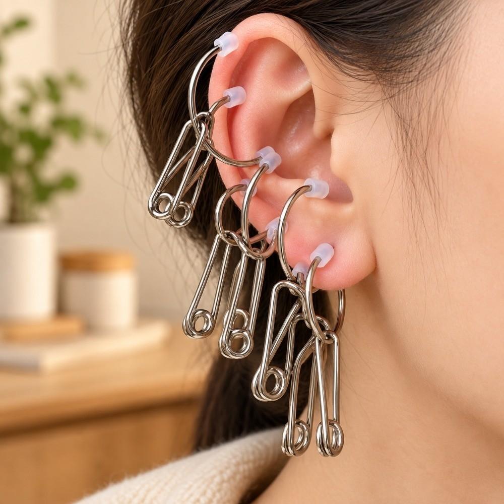 10Pcs Metal Ear Reflexology Massage Clips Silicone Tip Acupoint Stimulation Clips For Home Use
