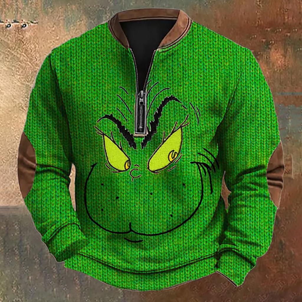 Мужская повседневная толстовка в стиле ретро с градиентным принтом