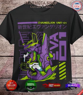 Футболка Neon Genesis Evangelion EVA 01 Японское аниме манга футболка футболка отаку NGE