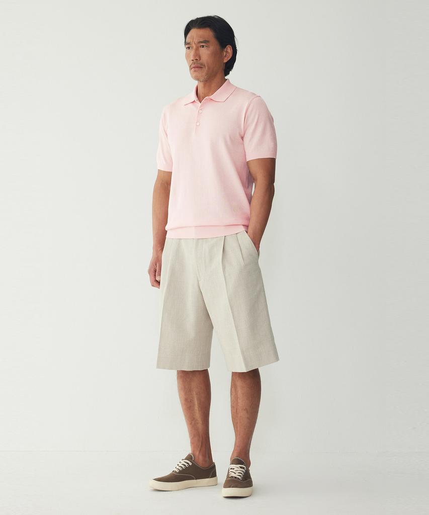MAN ON THE BOON Silk Blend Short Polo Knit_Pink 4716113041