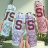 1PC USC University 750ml Sports Water Bottle Leakproof Straw Lid Outdoor Office Home