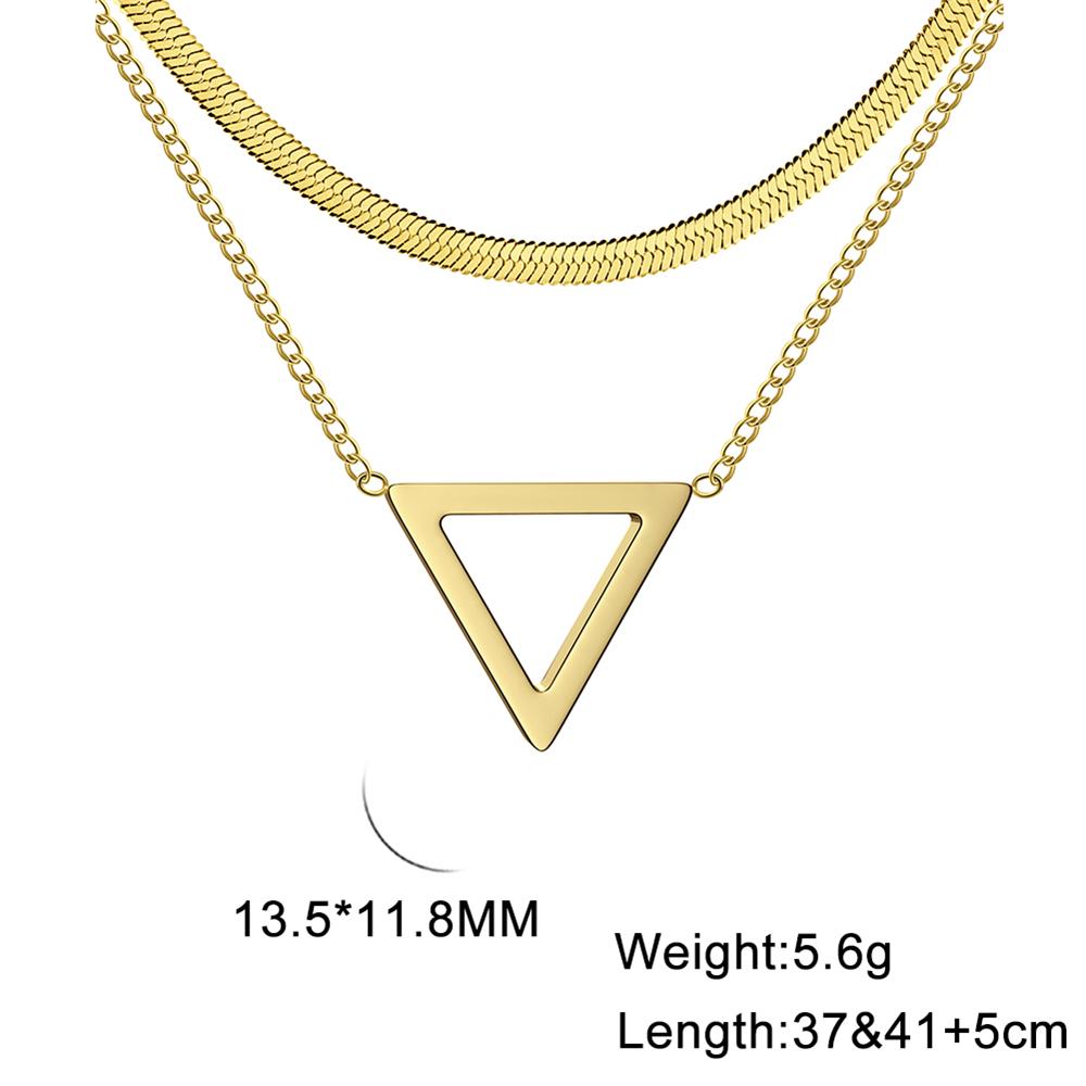 Xiaomi Skyrim Minimalist Geometric Round Choker Necklace for Women Stainless Steel Simple Double Layer Clavicle Snake Chain Jewelry New