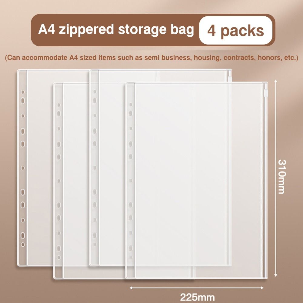 A4/A5/B5 Binder Storage Booklet Loose Leaf Photo Album Practical Ticket Holder Home