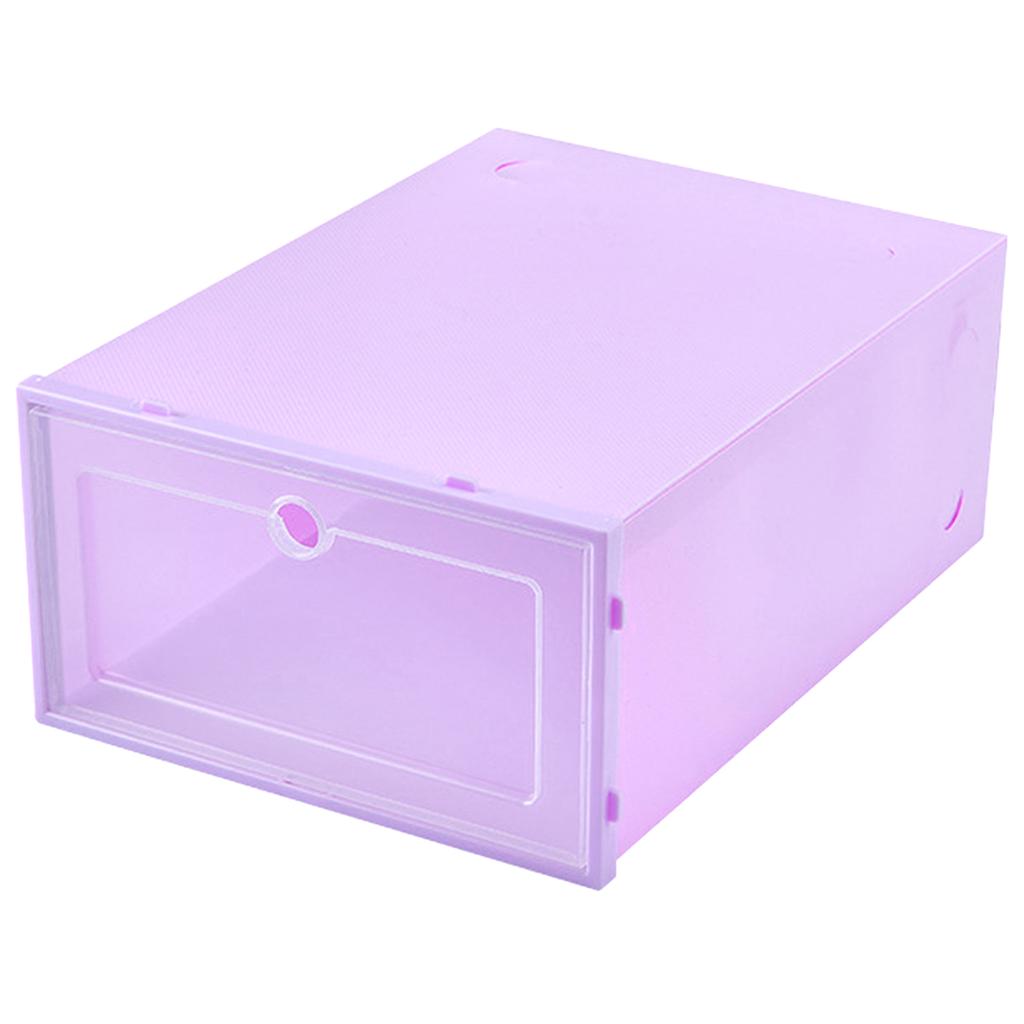 Утолщенный ПП пластик Прозрачная откидная коробка для обуви Складной контейнер для хранения для дома Пыленепроницаемый органайзер для гардероба 31*20*13см