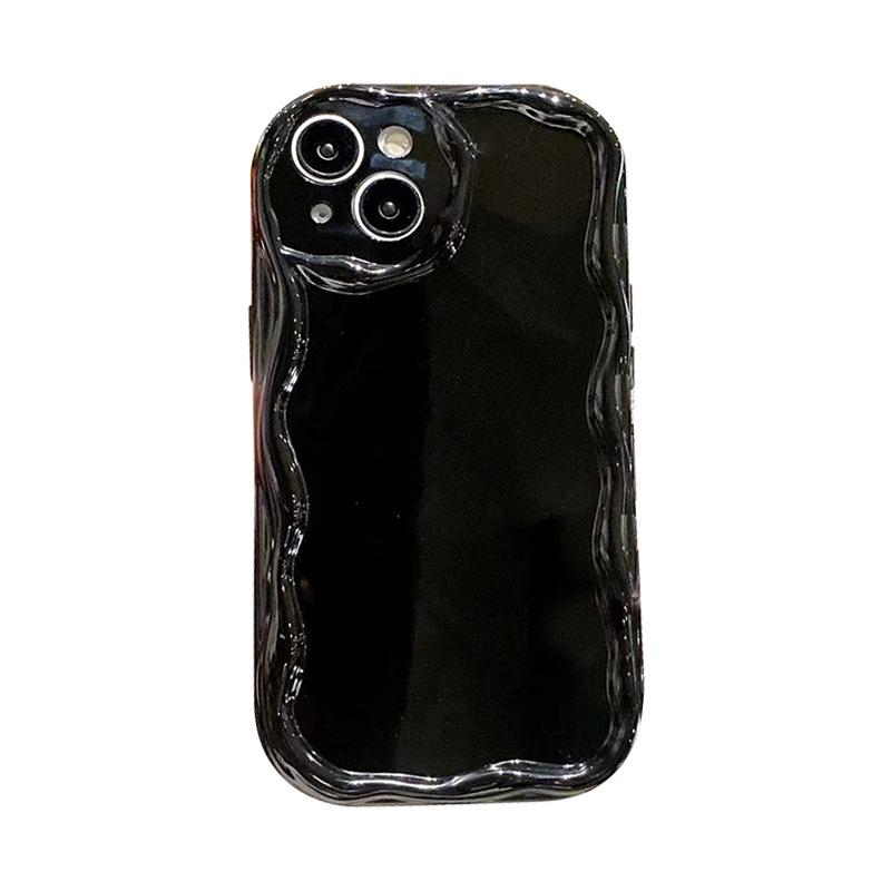 Прозрачный однотонный силиконовый чехол для мобильного телефона для iPhone16Promax Мелкое отверстие Кремовый стиль Apple 17 Противоударный 14 Мягкий