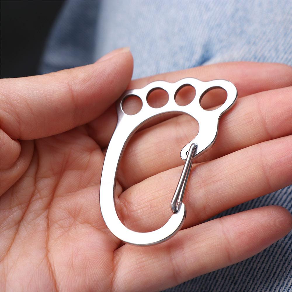 Easy Removal Key Holder Silver Color Key Ring Accessory Cute Kitten Key Ring With Buckle Car Keys