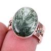 Натуральный драгоценный камень серафинит 925 пробы сплошное серебряное ювелирное изделие двухцветное кольцо S.7US Y8Z23
