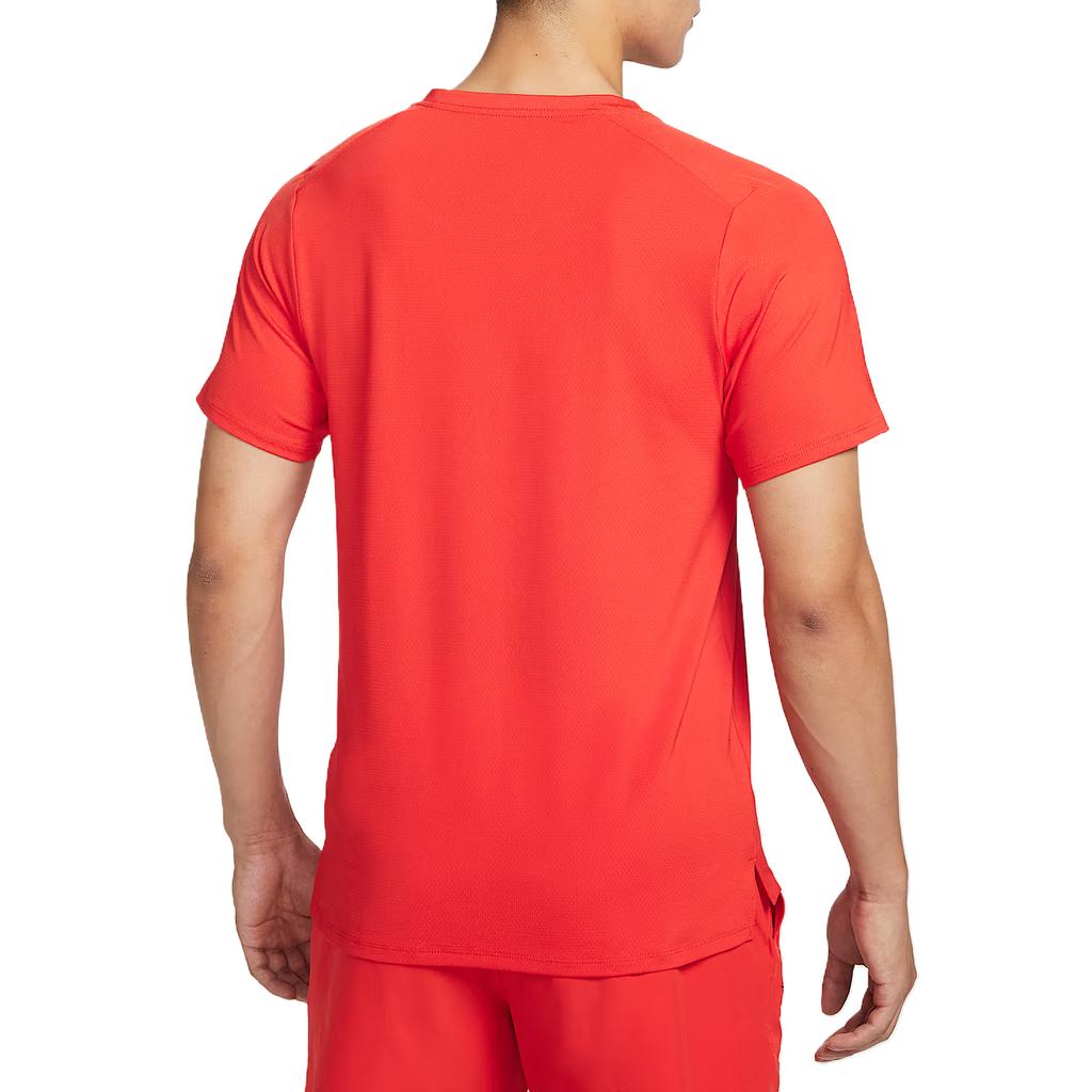 Nike Мужская теннисная футболка Court Advantage Dri-FIT, отводящая влагу, дышащая, однотонная, топ FZ6911-673