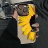 Чехол для мобильного телефона 17, половина подсолнуха, яблоко 16Pro, цвет серебристый, 17Air, ультратонкий, персонализированный 15, креативный защитный чехол 14