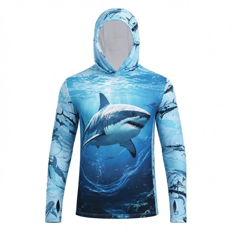 Mens Hooded UPF Sun Protection Jacket Lightweight Quick-Dry Outdoor Fishing Hiking Windbreaker