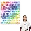 Наклейки-буквы для одежды 1 дюйм, A-Z и 0-9, глянцевые наклейки, наклейки для DIY футболок, термотрансферные наклейки с узорами, легко печатать