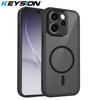 KEYSION Магнитный чехол для телефона для OPPO Reno15 Pro Max 5G Силикон+ПК Матовый полупрозрачный противоударный чехол для OPPO Reno15 F 5G