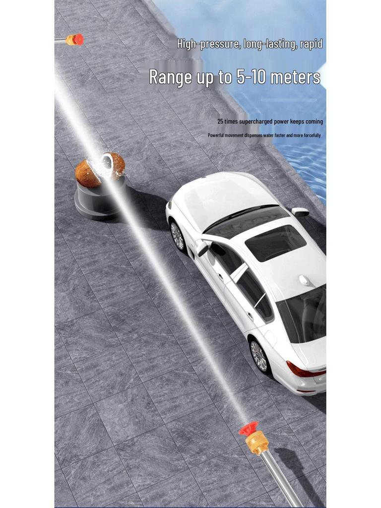 Беспроводная портативная автомойка высокого давления с литиевой батареей