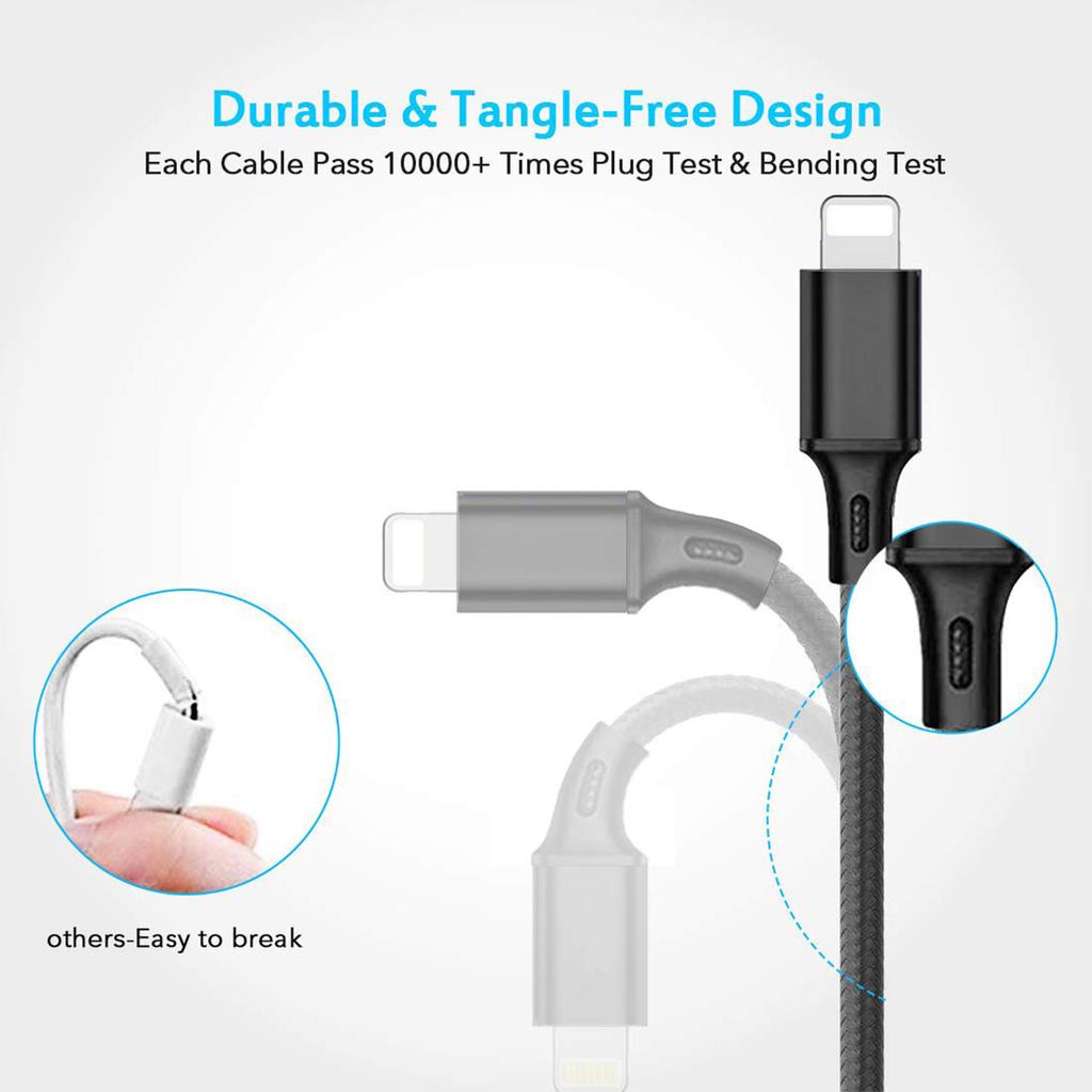 3 In 1 USB Type C Cable Phone Charge Cable Nylon Braided Universal Charging Cord For Iphone 16 15 14 13 12 Pro Max Xiaomi Huawei