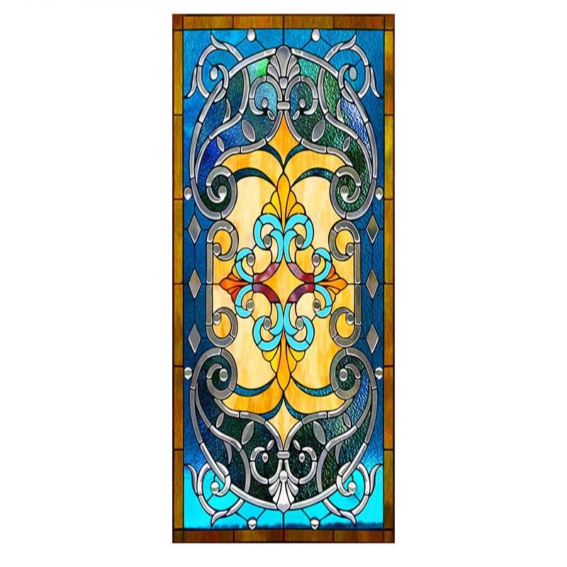 Витражная пленка для окон, непрозрачная матовая защита конфиденциальности, многоразовое съемное покрытие для церковного окна для домашнего декора