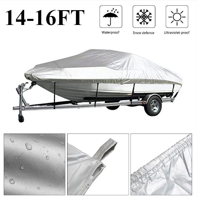 Чехол для яхты, лодки, водонепроницаемый, 11-22 футов, чехол для лодки Barco, устойчивый к ультрафиолетовому излучению, прочный, 210D, морской, прицепной, парусиновый, аксессуары для лодок