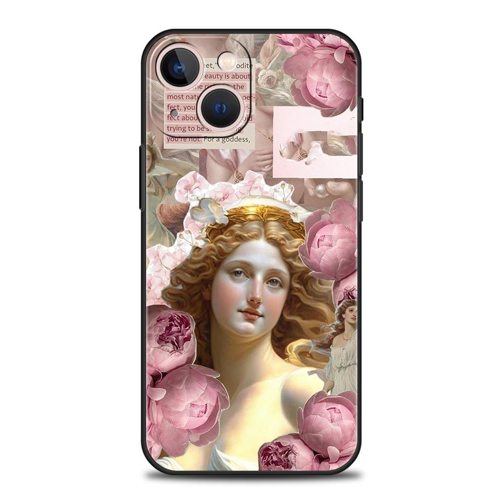 Эстетический коллаж ART Чехол для телефона Венера Для iPhone 17 Air 16 Plus 13 15 14 12 11 Pro MAX 7 8 SE Мягкий ТПУ Ударопрочный Чехол Funda