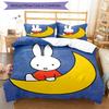 3pcs Miffy2 Design Cover Set - HD Printed Bedding with 1 Cover and 2 Pillowcases - Perfect for Home and Dorm Decor