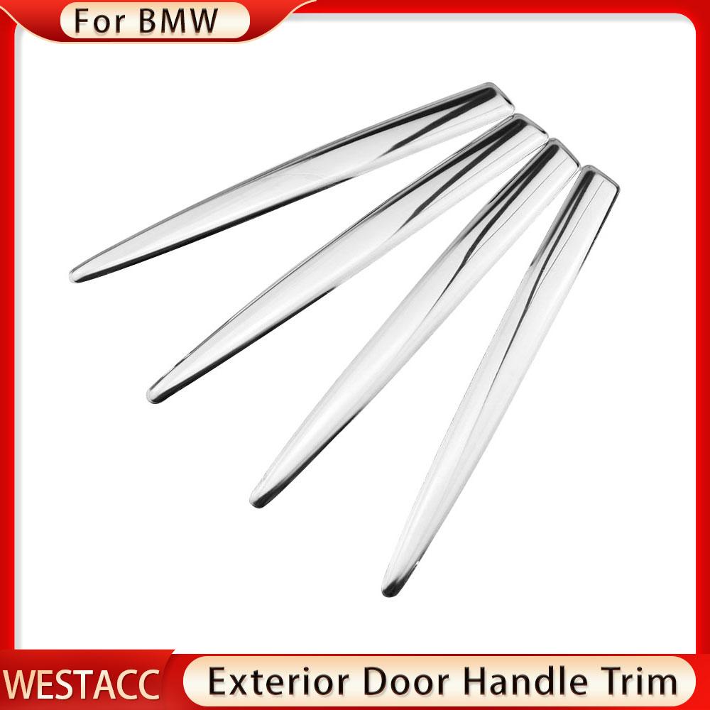 4 шт./компл., внешняя дверная ручка автомобиля, декоративная наклейка, отделка для BMW X1 F48 2016 2017 2018, стиль