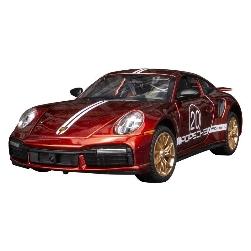 911 Turbo S Литье под давлением 1:Модель автомобиля из 24 сплавов, миниатюрный металлический спортивный автомобиль, коллекционный подарок на день рождения, детские игры 