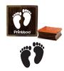 Printtoo Square Stamp Feet Print Pattern Деревянные резиновые штампы Baby Shower Strap-booking-3 x 3