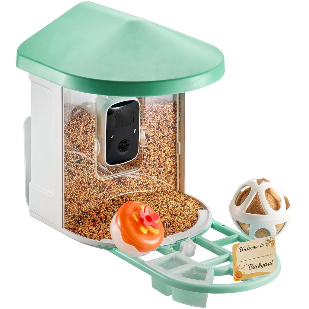 VEVOR Smart Bird Feeder with Camera, 2K HD AI Identify 10,000+ Bird Species