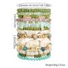 Bohemian Multi-Layered Crystal Pearl Coconut Shell Bracelet Set Baroque Handmade Beaded Bracelet Ladies