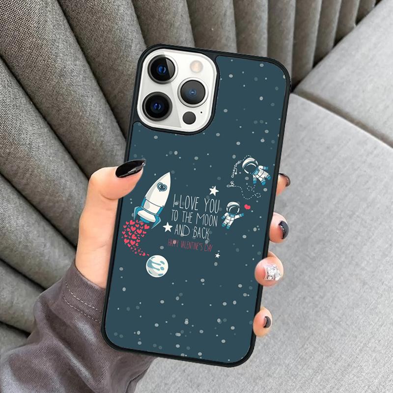 Я люблю тебя до луны и обратно Чехол для телефона для iPhone 17 Air 16 16e 15 13 14 Pro Max 11 12 Plus 2022 MAX Защитный чехол-оболочка