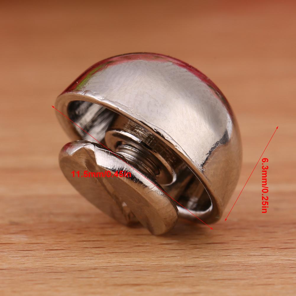 20pcs Mushroom Rivets Studs Buttons Screw for Leather Belt Bag Shoes Decoration(silver)