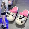 Personalized Fashion Non-slip Soft-soled Panda Sandals 2025 Summer New Cartoon Soft Cute Beach Hole Shoes