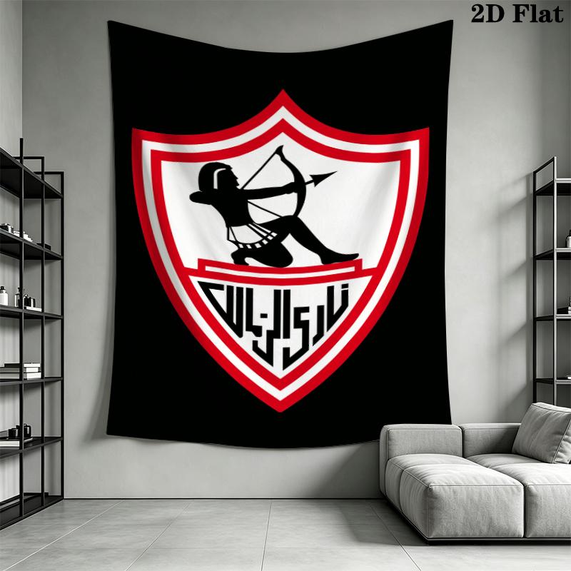 Zamalek SC Wall Tapestry Aesthetic Wall Hanging Printed Fabric Blanket Decorative Tapestries for Bedroom Living Room Home Decor