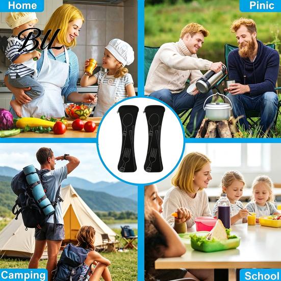 Camping Tableware Pouch Portable Cutlery Storage Bag, Wear-Resistant Zippered Pouch, Waterproof for Travel Compact Bone Shaped Organizer And Friendly
