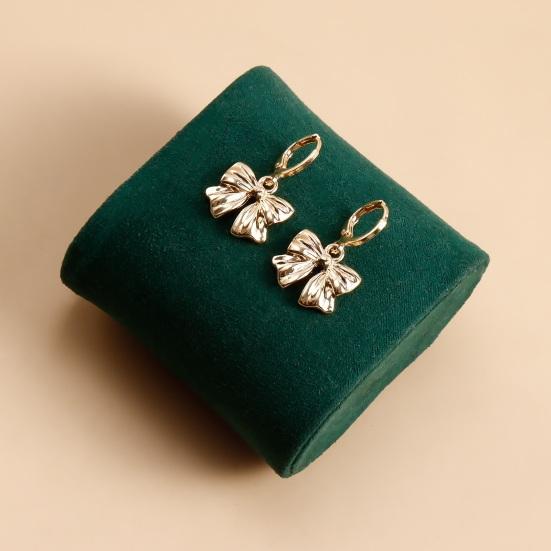 1 пара женских серег в форме гладких полых полированных бантов для украшения ушей, ювелирных изделий для выпускного вечера