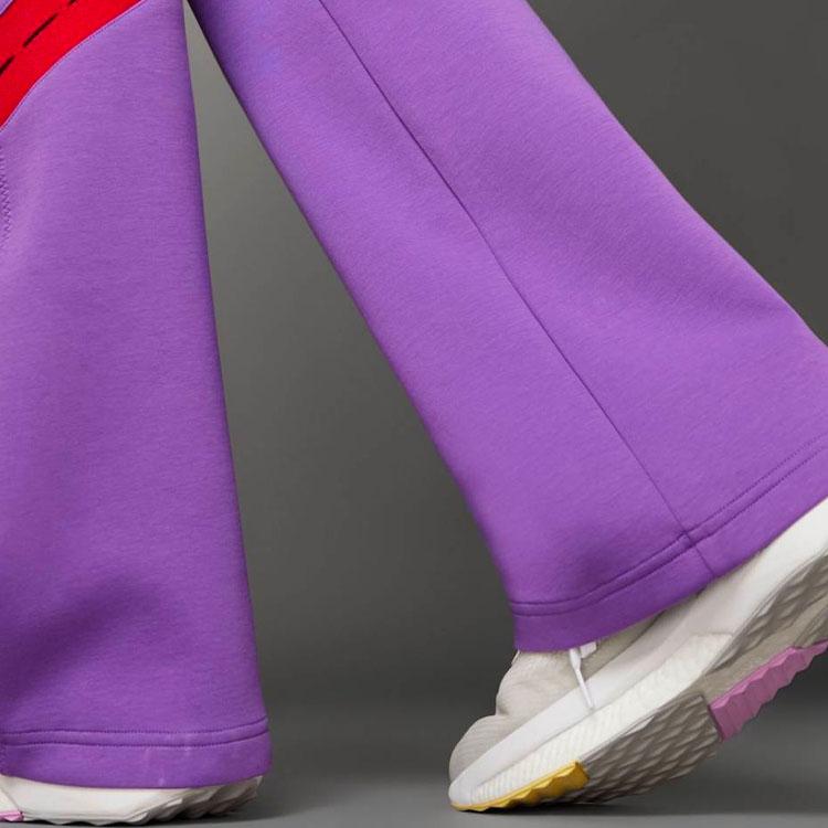 Adidas X Rui Zhou Collaboration FW23 Однотонные спортивные длинные брюки с ажурным дизайном, женские плавки, ярко-фиолетовые IU0167