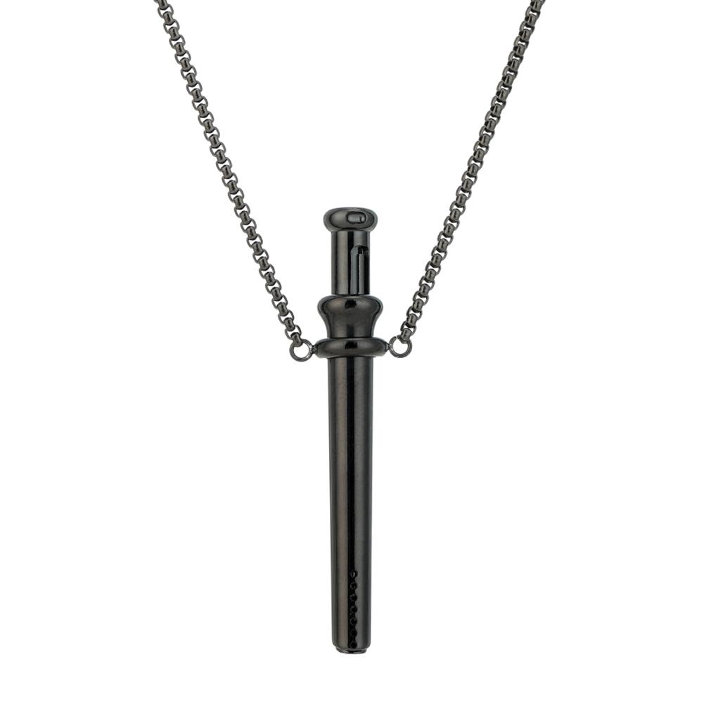 Свисток-подвеска для дыхания из нержавеющей стали, ожерелье для дыхания при тревоге, украшение для медитации для облегчения тревоги и стресса