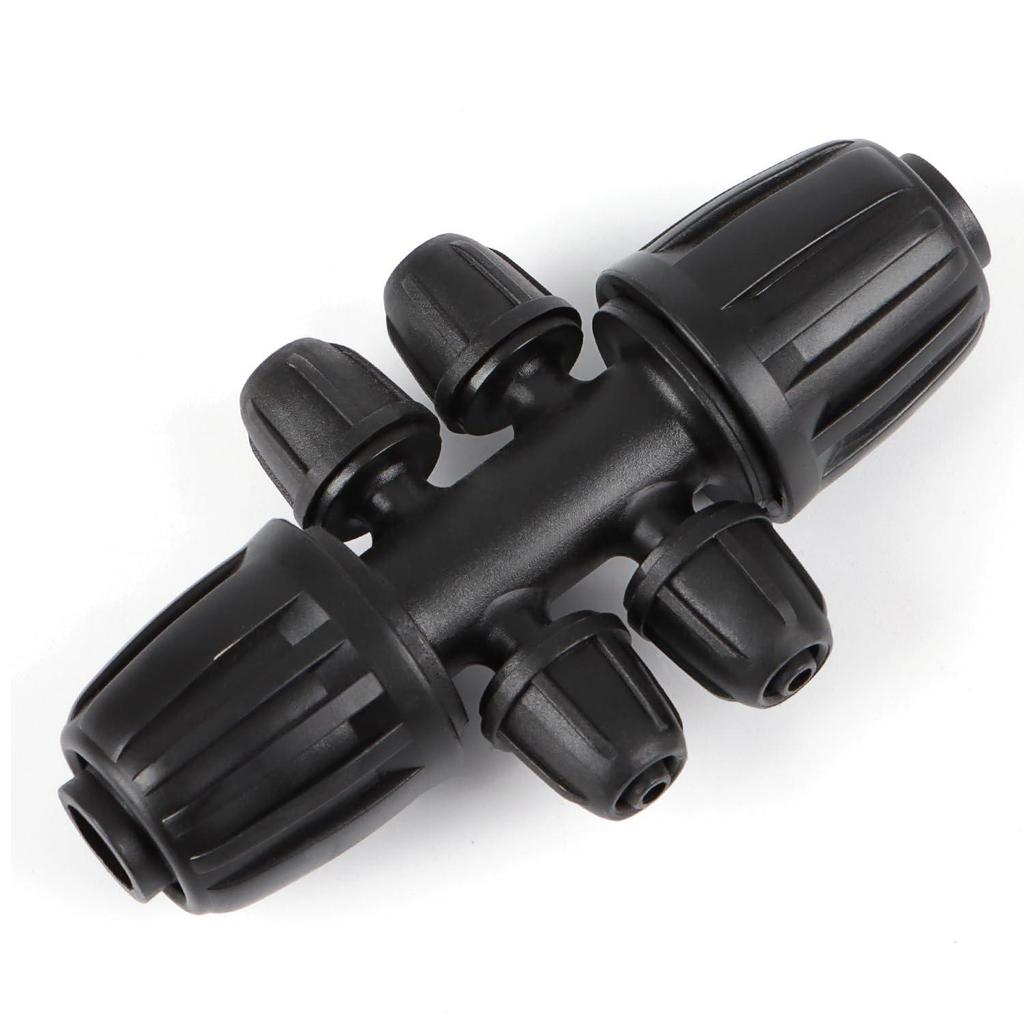 16мм ПЭ Труба Водосберегающие Ирригационные Фитинги: 4-точечный шланг, клапан, редукционный тройник, шестигранный штуцер, угловой соединитель