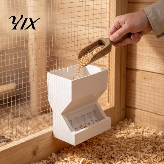 Versatile Poultry Feeding Tool Automatic Quail Feeder for Cage, Large Capacity Wall Mount Anti Spill Food Dispenser Equipment Chicks And Small Birds,