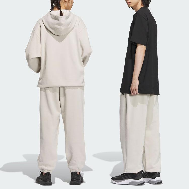 Adidas Штаны с логотипом, однотонные, флисовые, с толстыми манжетами, свободные, трикотажные, спортивные штаны унисекс, фосфорно-коричневые IV7602