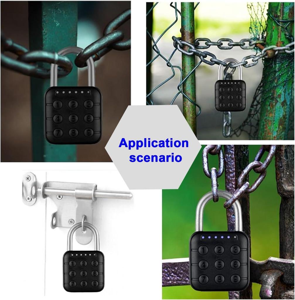 RAYKUBE Умный навесной замок SY12, водонепроницаемый IP65, подходит для школьных/спортивных шкафчиков, чемоданов, устраняет проблему ношения ключей
