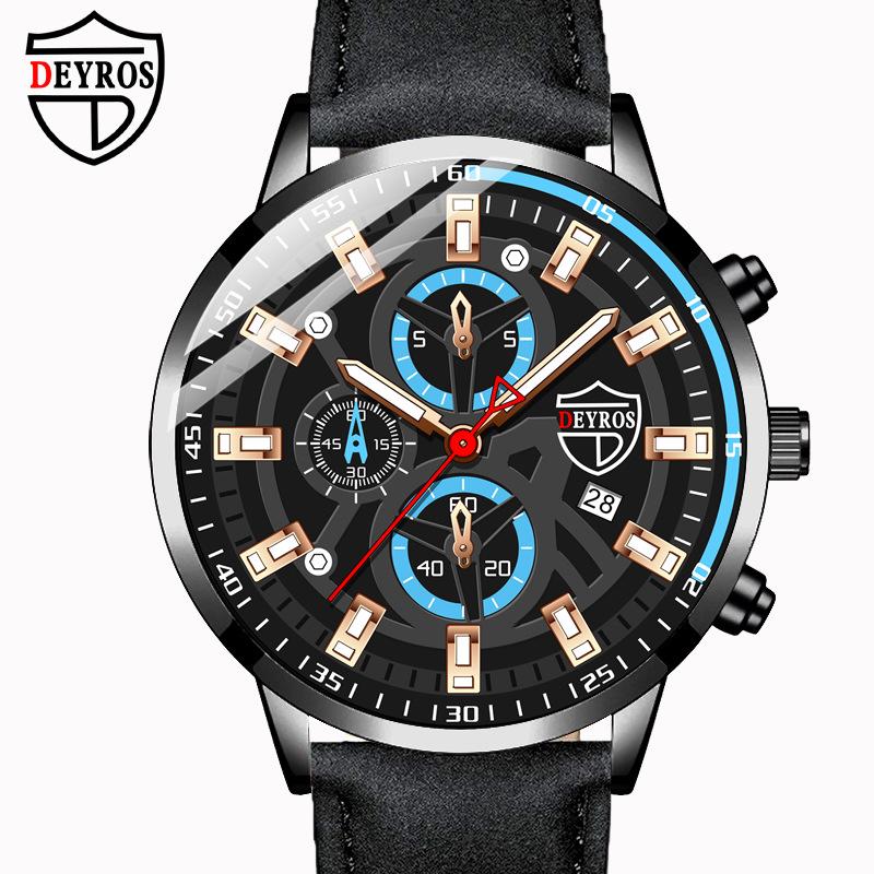 Men's Watch Belt Watch Calendar Watch Men's Fashion Watch Quartz Watch Men's Student Watch