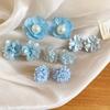 Colorful Acrylic Flower Earrings Flower Pearl Bead Earrings New Women Jewelry  Daily Wear