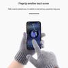 Men's and Women's Thickened Wool Touchscreen Gloves - Knitted, Velvet-Lined, Cold-Proof for Autumn and Winter Riding