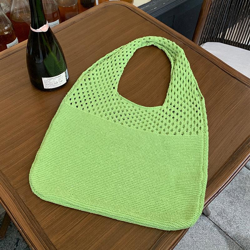 Tote Bag Knit Bag Mesh Hollowed Out Women's Shoulder Bag Woven Bag Handbag
