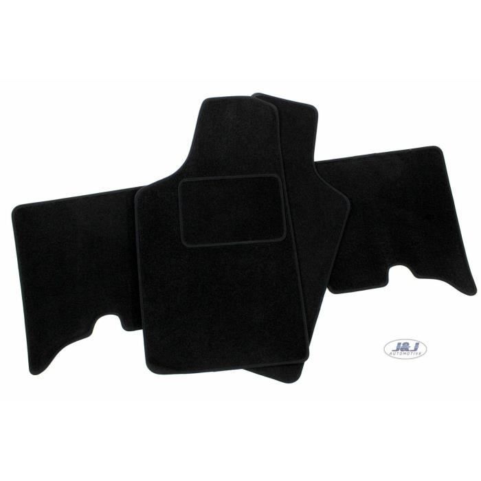 Tapis De Sol Noir Velours - J&J AUTOMOTIVE - Opel Frontera B 1999-2004 - Sur Mesure - Antidérapant - Imperméable