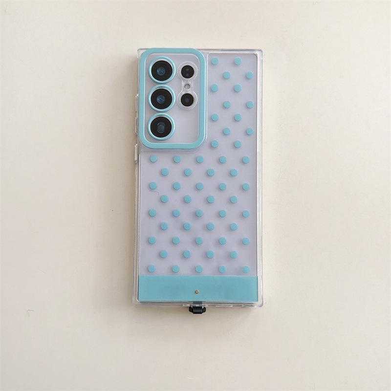 Многоцветный чехол-бампер с блестками в горошек для Samsung S26/S25/S24 Ultra и A56/A55 - Защита от падений