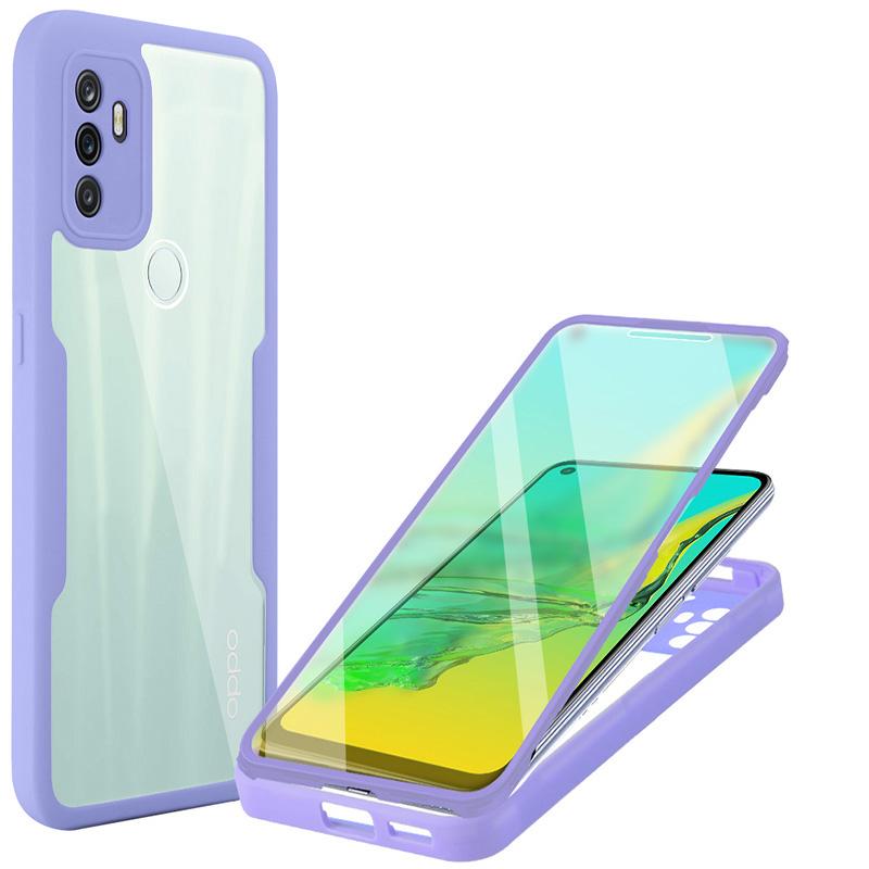 Для OPPO F19 360° Полная защита Чехол для телефона Для OPPO F19 Pro Plus Двусторонний Прозрачный Бампер Ударопрочная Крышка F19 Po Чехлы