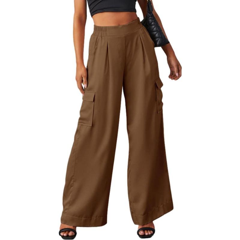 Women's New Summer New Casual Trousers High Waisted Wide Leg Work Trousers Trousers