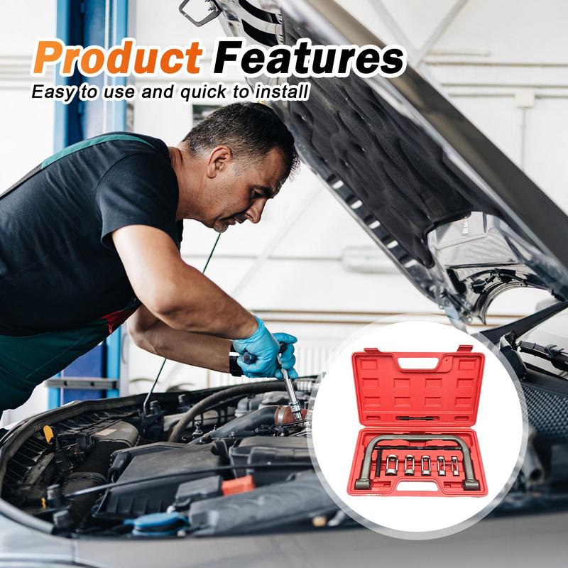 Car Valve Spring Compressor Remove Install Tool Set Valve Spring Clamp Tool Extension Rod Spring Clamp Tool For Car Motorcycle